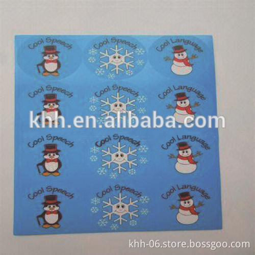 Colorful printed easy peel off sticker for kids